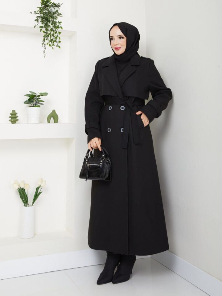 YENİ SEZON SÜPER KALİTE  EXTRA UZUN ASTARLI KALIN   TARZ SİYAH KAŞMİR KAŞE KABAN