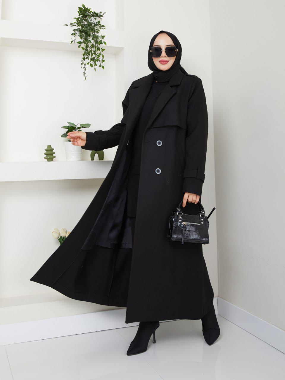 YENİ SEZON SÜPER KALİTE  EXTRA UZUN ASTARLI KALIN   TARZ SİYAH KAŞMİR KAŞE KABAN