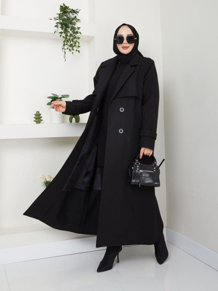 YENİ SEZON SÜPER KALİTE  EXTRA UZUN ASTARLI KALIN   TARZ SİYAH KAŞMİR KAŞE KABAN