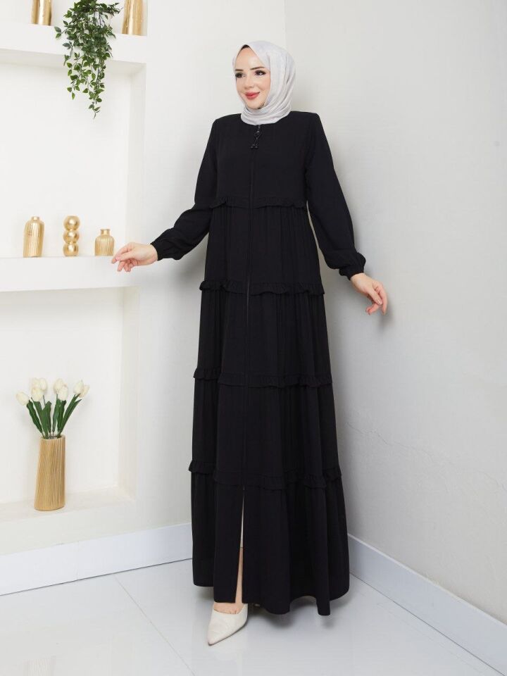 YENİ SEZON ŞIK TASARIM GENÇ TARZ YAZLIK İNCE ELBİSE FERACE ABAYA