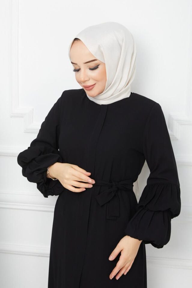 YENİ SEZON RABİA KUMAŞ  ŞIK TASARIM GENÇ FERACE ELBİSE ABAYA FERACE