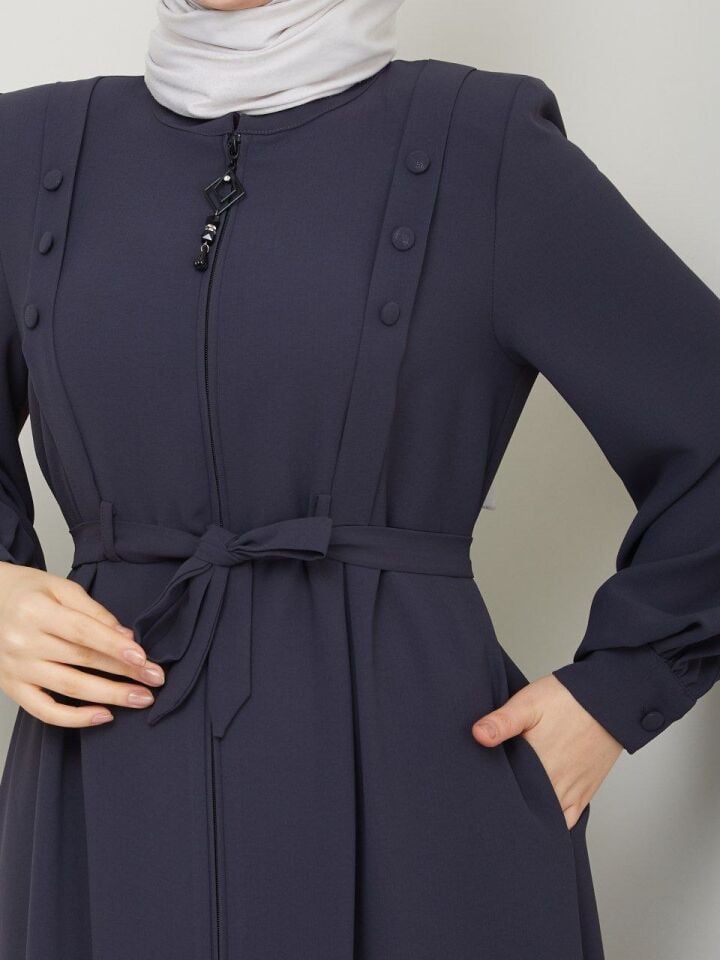 YENİ SEZON KALİTELİ ÖZEL KUMAŞ  ŞIK TASARIM HAKİM YAKA  YAZLIK FERACE  ANTRASİT GRİ